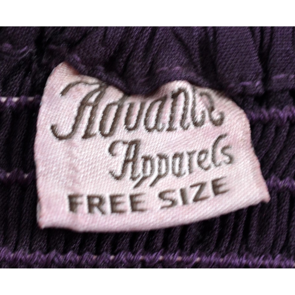 Advance Apparels Women's Sleeveless Deep Purple Dress Floral Embroidered Free Sz - Picture 13 of 13